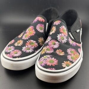 Vans Women's Asher Dark Floral Black/Multi Canvas Skate Shoes Size 8